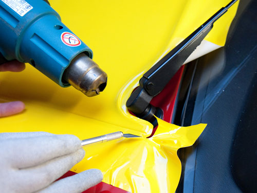 carwrapfolie snijden