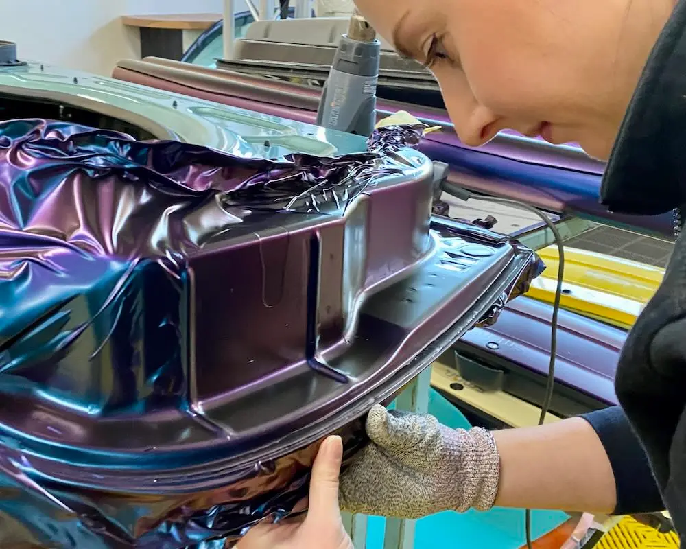 binnenzijde portier wrappen Appcademy training Carwrap Master